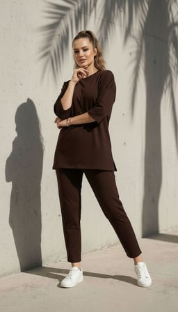 Kacın Oversize Kesim Kısa Kol Basic Modal İkili Takım