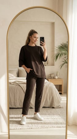 Kacın Oversize Kesim Kısa Kol Basic Modal İkili Takım