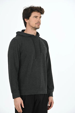 Erkek Supersoft Kapüşonlu Selanik Kumaş Sweatshirt 5236-H
