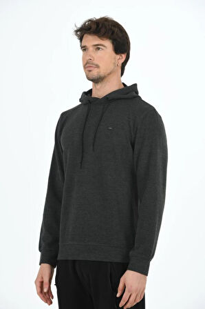 Erkek Supersoft Kapüşonlu Selanik Kumaş Sweatshirt 5236-H