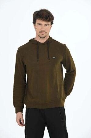 Erkek Supersoft Kapüşonlu Selanik Kumaş Sweatshirt 5236-H