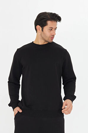 Şardonsuz 3 iplik Pamuklu Basic Bisiklet Yaka Unisex Eşofman Takımı 5738