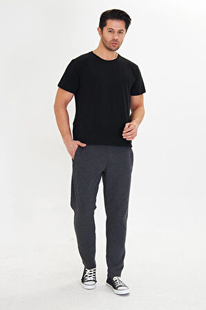 Erkek Polycotton Eşofman Altı Antrasit Melanj 5802-A