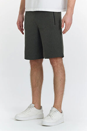 Erkek Polycotton Şort Haki 6044-H
