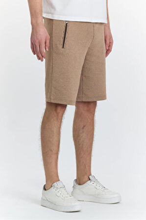 Erkek Polycotton Şort Haki 6044-H