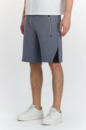 Erkek Polycotton Şort Gri 6048-G