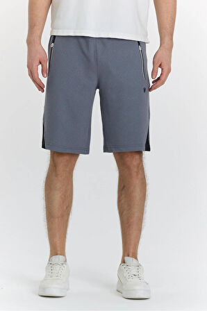 Erkek Polycotton Şort Gri 6048-G