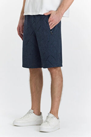 Erkek Polycotton Şort Lacivert 6049-L