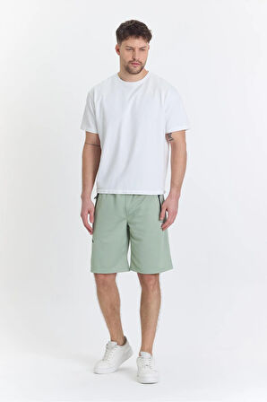 Erkek Polycotton Şort Yeşil 6051-Y