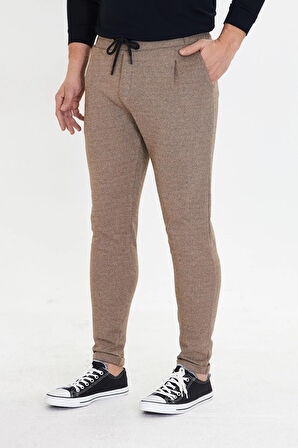 Erkek Polycotton Esnek Jogger Pantalon Siyah 5801-S