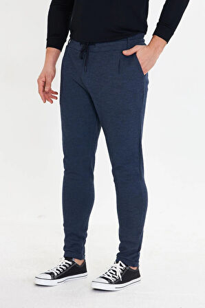 Erkek Polycotton Esnek Jogger Pantalon Siyah 5801-S