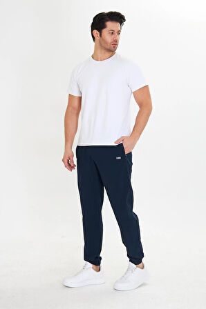 Erkek StretchFit Esnek Lastik Paçalı Eşofman Altı Taş 2663-T
