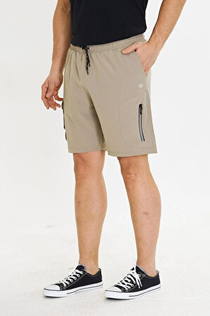 Erkek StretchFit Kargo Cepli Esnek Şort Lacivert 6040-L