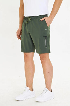 Erkek StretchFit Kargo Cepli Esnek Şort Lacivert 6040-L