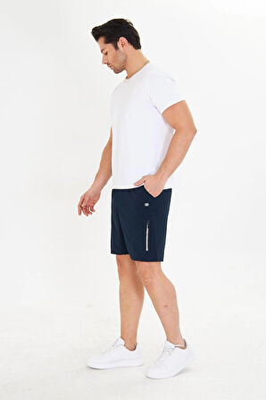 Erkek StretchFit Kargo Cepli Esnek Şort Lacivert 6040-L