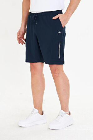 Erkek StretchFit Kargo Cepli Esnek Şort Lacivert 6040-L