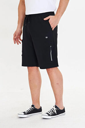 Erkek StretchFit Kargo Cepli Esnek Şort Lacivert 6040-L