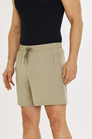 Erkek StretchFit İçi Astarlı Esnek Sporcu Şortu Siyah 2658-S