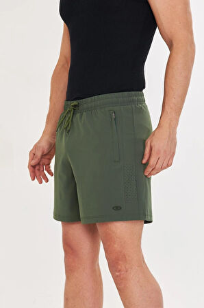 Erkek StretchFit İçi Astarlı Esnek Sporcu Şortu Siyah 2658-S