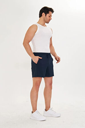 Erkek StretchFit İçi Astarlı Esnek Sporcu Şortu Siyah 2658-S