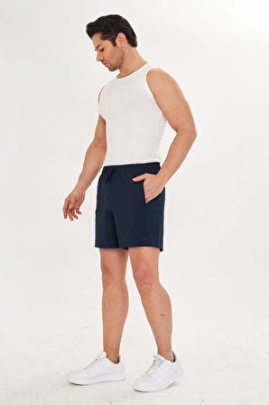 Erkek StretchFit İçi Astarlı Esnek Sporcu Şortu Siyah 2658-S