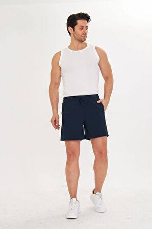 Erkek StretchFit İçi Astarlı Esnek Sporcu Şortu Siyah 2658-S