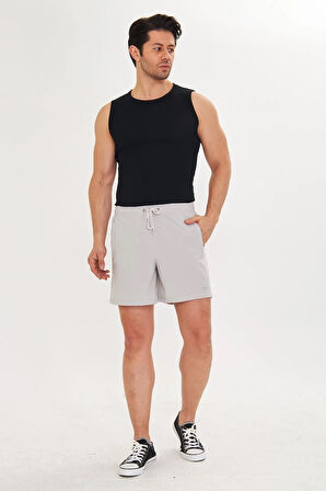 Erkek StretchFit İçi Astarlı Esnek Sporcu Şortu Siyah 2658-S