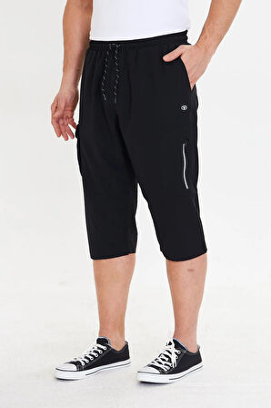 Erkek StretchFit Kargo Cepli Esnek Kapri Bej 6035-B