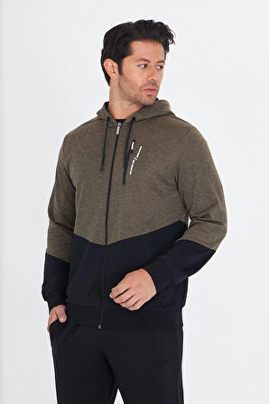 Erkek Pamuklu Kapüşonlu Eşofman Takımı İndigo 5815-İ