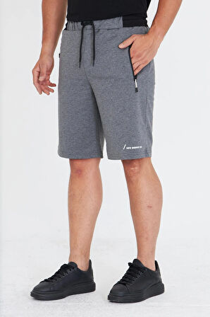 Erkek Pamuklu Şort Antrasit 5806-A