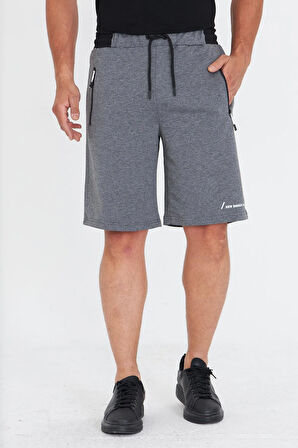 Erkek Pamuklu Şort Antrasit 5806-A