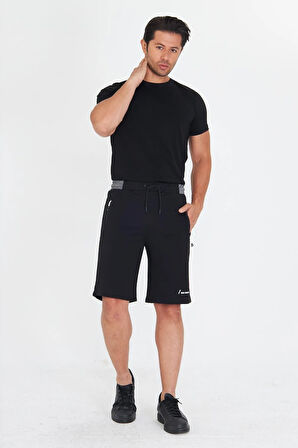 Erkek Pamuklu Şort Antrasit 5806-A