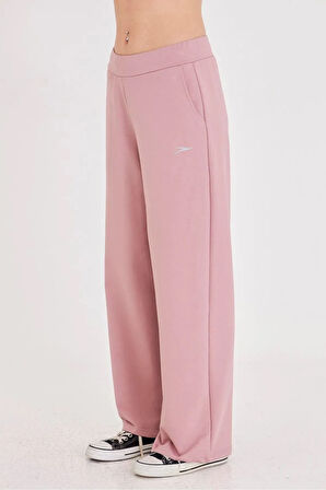 Kadın Geniş Paça Pamuklu Eşofman Altı Kahve 5609-K