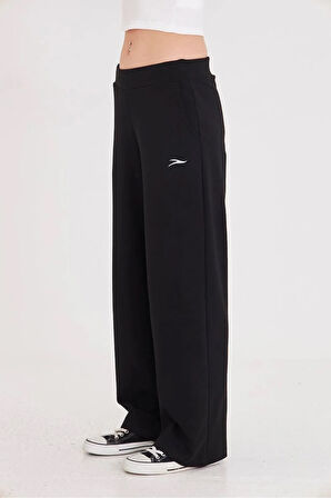 Kadın Geniş Paça Pamuklu Eşofman Altı Kahve 5609-K