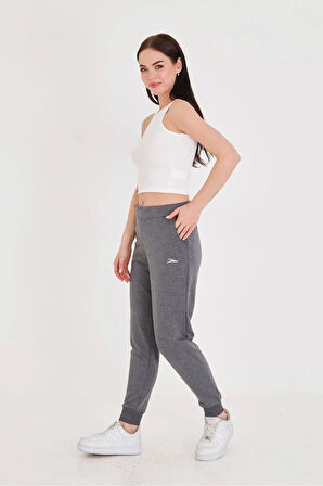 Kadın Lastik Paça Pamuklu Eşofman Altı Lacivert 5608-L