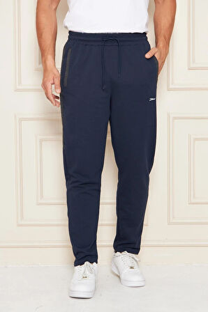 Erkek Düz Paça Şeritli Rahat Kesim Eşofman Altı Füme 6504-F