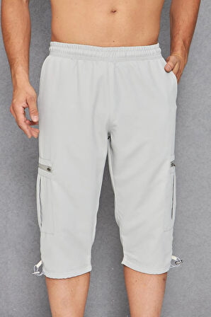 Erkek Kargo Cepli Micro Deniz Kapri Gri 2665-G