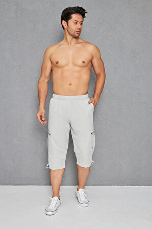 Erkek Kargo Cepli Micro Deniz Kapri Gri 2665-G