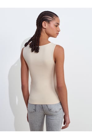 Dilvin 31589 Büzgülü Kayık Yaka Top