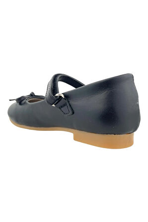 Minik Fiyonklu Klasik Okul Ayakkabısı Siyah