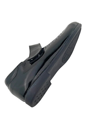 Retro Çocuk Okul Ayakkabısı Siyah Rugan