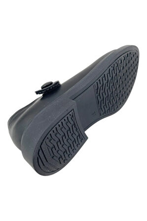 Kalın Tabanlı Thomas Topuk Okul Ayakkabısı Siyah