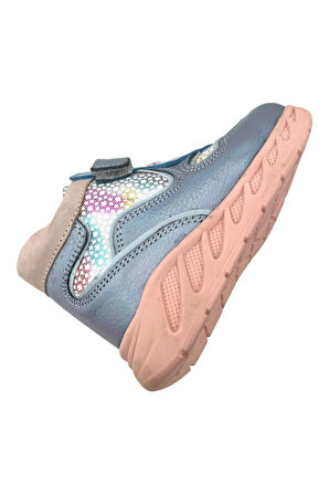 Princesa de Hielo Kız Çocuk Deri Bot Mavi