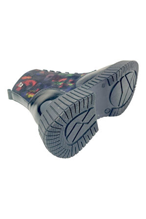 Tokio Kız Yeni Genç Fermuarlı Postal Siyah Rugan