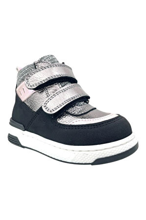 Angela Kız Bebe Deri Bot Çelik