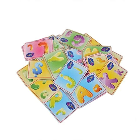 Çocuk PlayWood Eğitici Resimli Bilgi Kartları Harfler 26