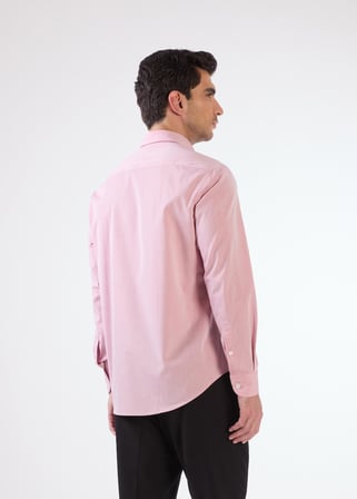 Erkek Regular Fit Uzun Kol Koyu Kırmızı Gömlek