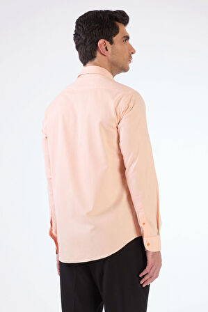 Somon Erkek Slim Fit Düz Brent Düğmeli Yaka Uzun Kol Gömlek - 102484