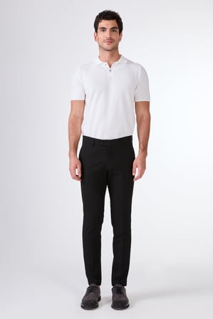 Erkek Ekstra Slim Fit Siyah Pantolon