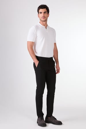 Erkek Ekstra Slim Fit Siyah Pantolon
